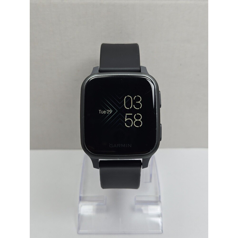 Garmin Venu SQ GPS Smartwatch 37mm Shadow Gray Silicone Band Pulse Ox 5 ATM Swim